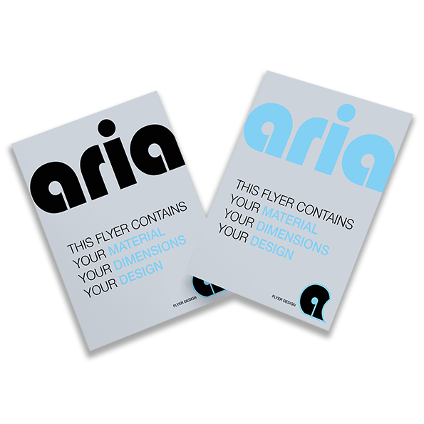 Grafikdesign, Flyer mit aria design
