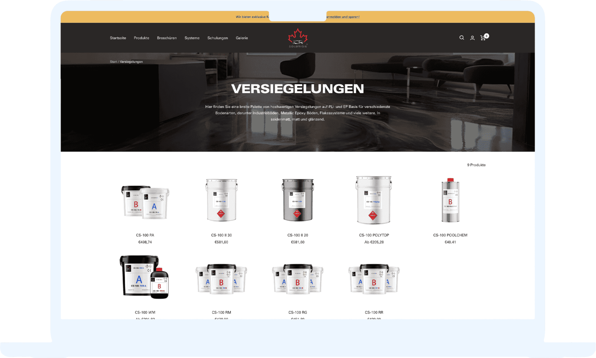Webseite, online shop, icr, laptop